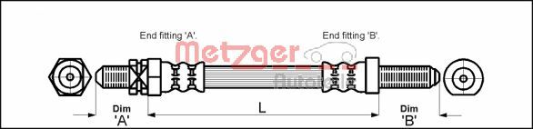 METZGER Тормозной шланг 4112102
