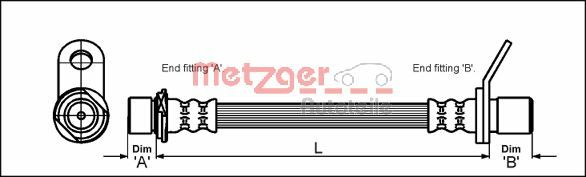 METZGER Тормозной шланг 4112171