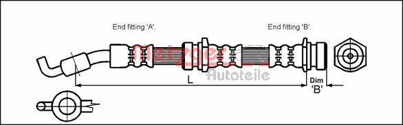 METZGER Тормозной шланг 4114722