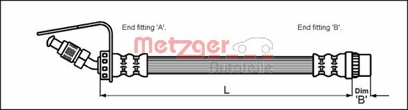 METZGER Тормозной шланг 4114762