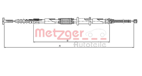 METZGER Тросик, cтояночный тормоз 461.9