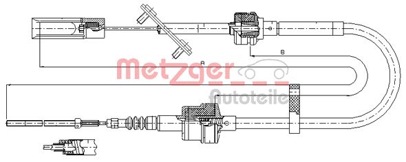 METZGER Трос, управление сцеплением 492.10