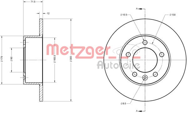 METZGER Bremžu diski 6110011