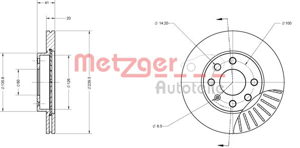 METZGER Bremžu diski 6110054