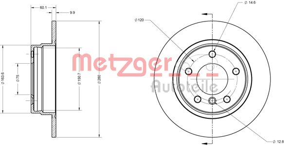 METZGER Bremžu diski 6110055