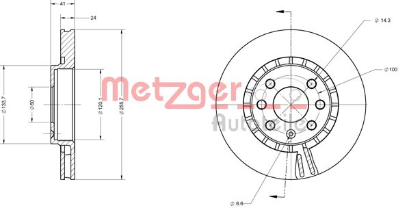 METZGER Тормозной диск 6110062
