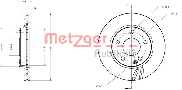 METZGER Тормозной диск 6110089