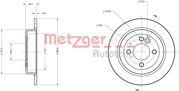 METZGER Тормозной диск 6110105