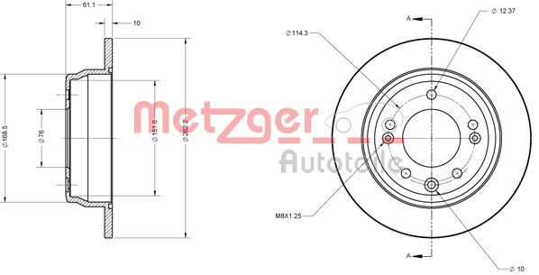 METZGER Тормозной диск 6110107