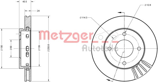 METZGER Тормозной диск 6110111
