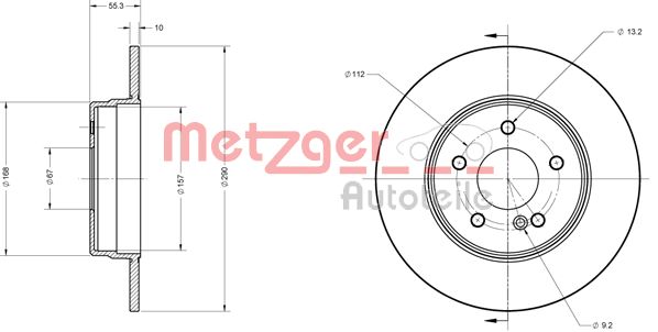 METZGER Bremžu diski 6110115