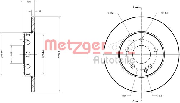 METZGER Тормозной диск 6110116