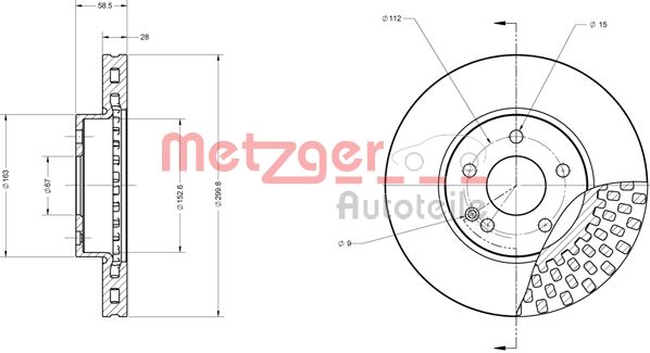 METZGER Bremžu diski 6110121