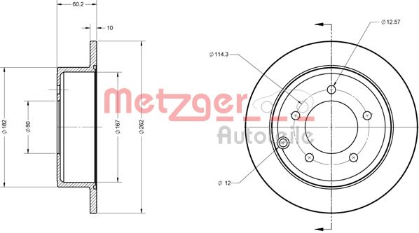 METZGER Bremžu diski 6110122