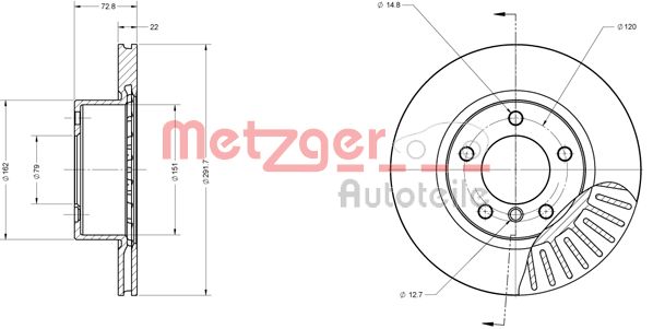 METZGER Bremžu diski 6110147