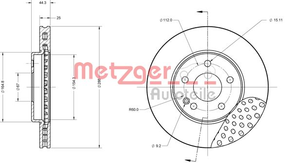 METZGER Тормозной диск 6110148