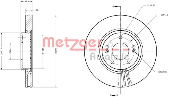 METZGER Bremžu diski 6110155