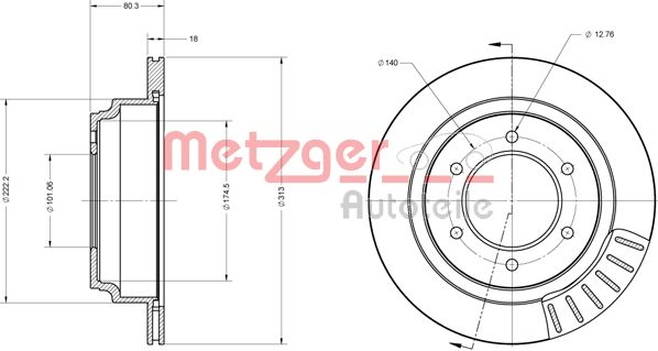 METZGER Bremžu diski 6110158