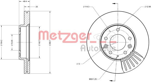 METZGER Bremžu diski 6110159