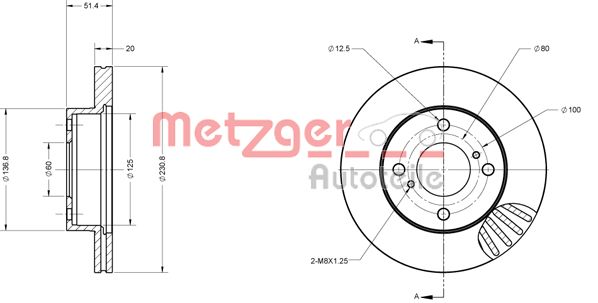 METZGER Bremžu diski 6110169