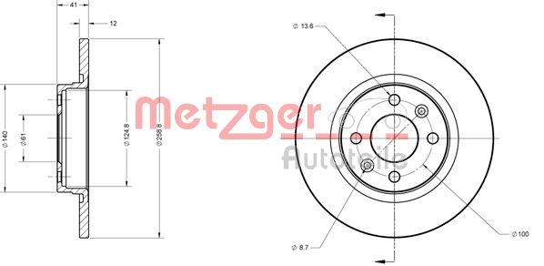 METZGER Bremžu diski 6110170