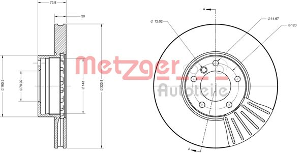 METZGER Bremžu diski 6110171