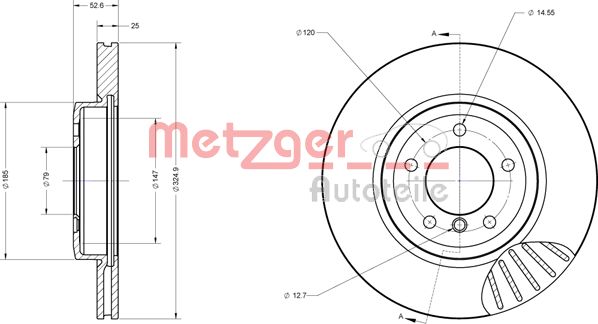 METZGER Тормозной диск 6110172