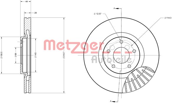 METZGER Bremžu diski 6110189