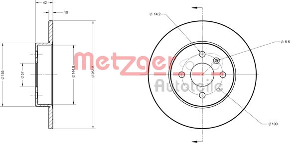METZGER Тормозной диск 6110192