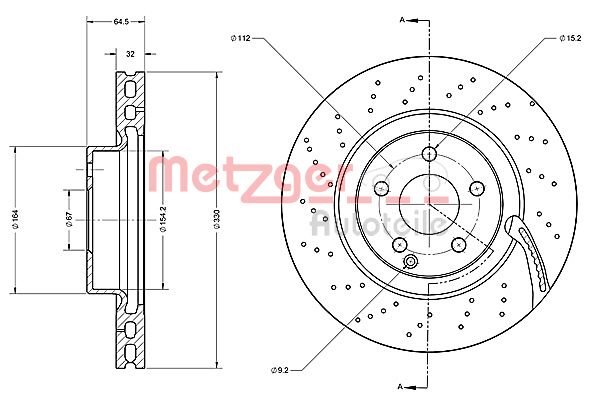 METZGER Bremžu diski 6110194