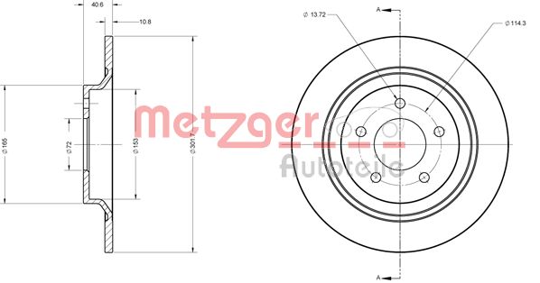METZGER Тормозной диск 6110198