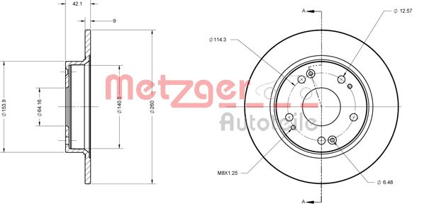 METZGER Тормозной диск 6110199