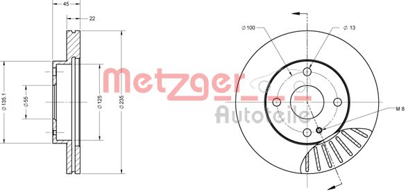 METZGER Тормозной диск 6110202