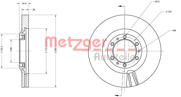 METZGER Тормозной диск 6110203