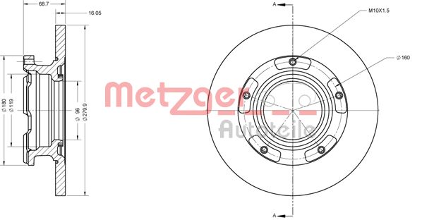 METZGER Bremžu diski 6110205