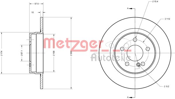 METZGER Bremžu diski 6110209