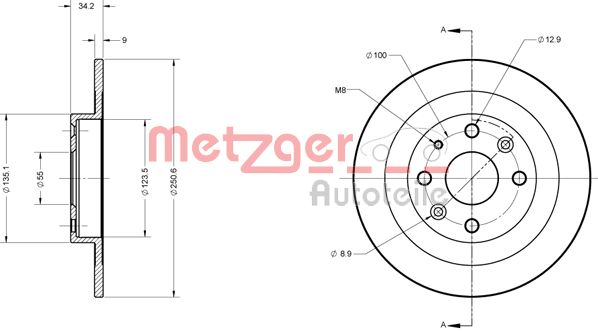 METZGER Bremžu diski 6110211