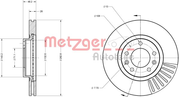METZGER Bremžu diski 6110230