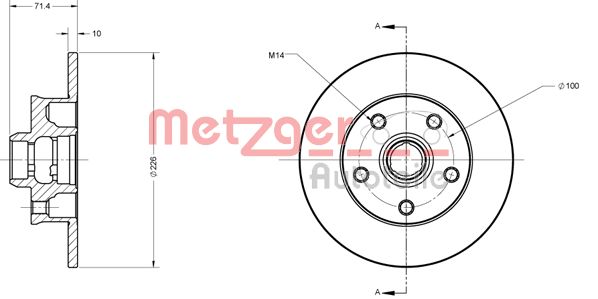 METZGER Bremžu diski 6110232