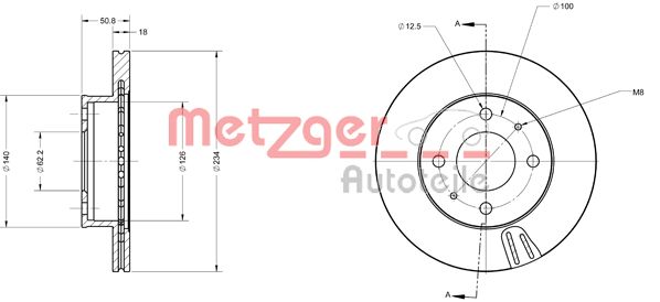 METZGER Bremžu diski 6110237