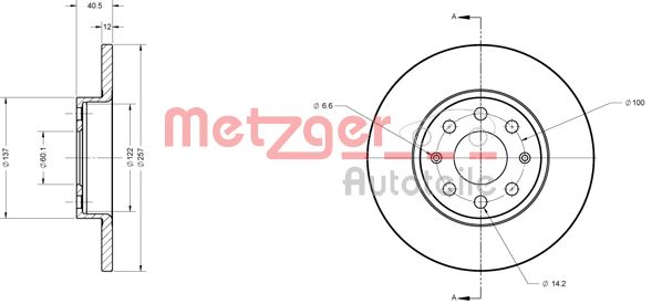 METZGER Bremžu diski 6110246