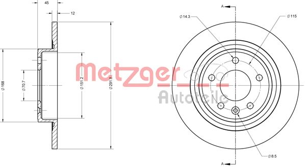 METZGER Тормозной диск 6110247
