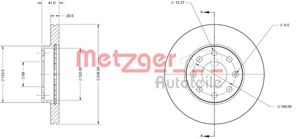 METZGER Bremžu diski 6110257