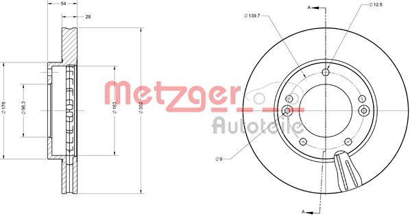 METZGER Bremžu diski 6110271