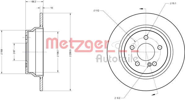 METZGER Тормозной диск 6110274