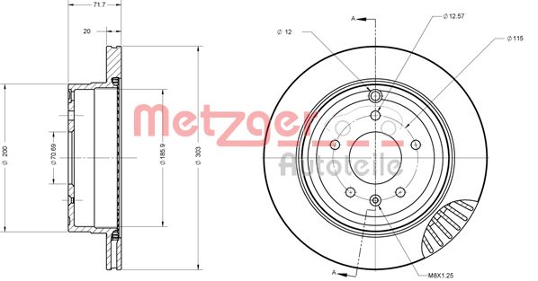 METZGER Тормозной диск 6110294