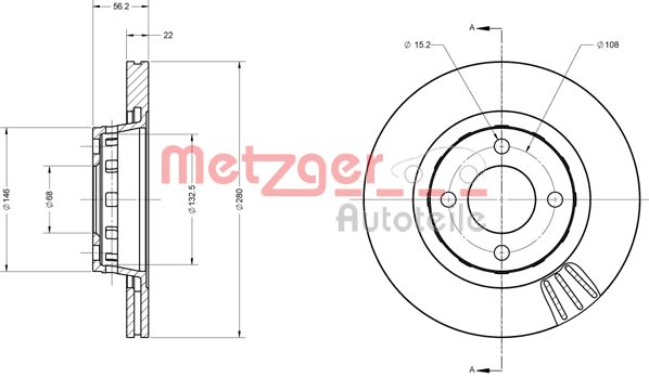 METZGER Тормозной диск 6110305