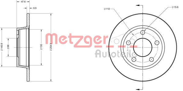 METZGER Bremžu diski 6110308