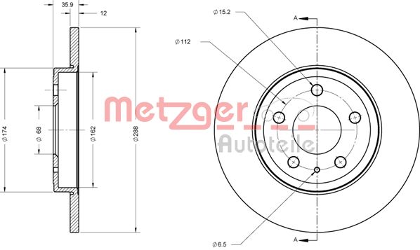 METZGER Bremžu diski 6110311