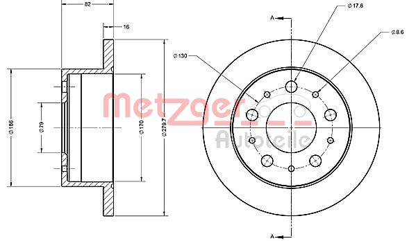 METZGER Тормозной диск 6110338